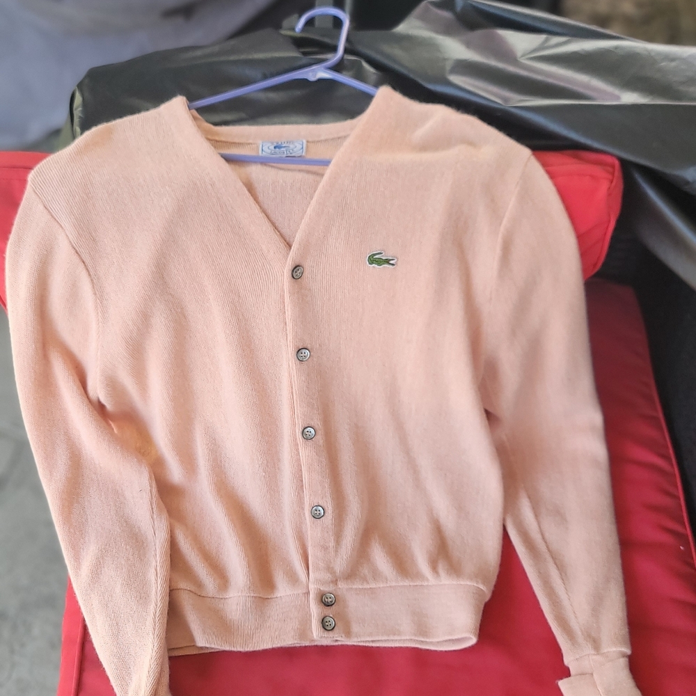 Men's Lacoste Cardigan Sweater Vintage